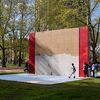 Just Opened: A Massive New Handball Court-Inspired Artwork In Cadman Plaza Park, Brooklyn!